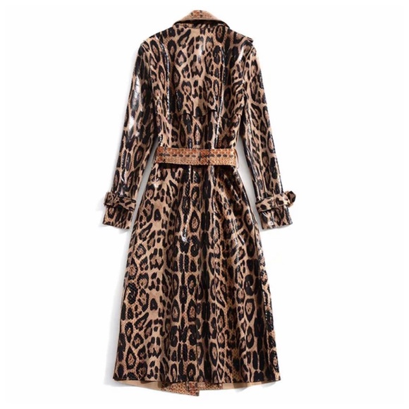 The Sheronda Reptile Print Trench Coat Jacket - Picture 4 of 12